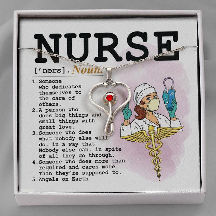 NURSE-STETHOSCOPE NECKLACE Gifts for Nurse, Nurse Birthday Gifts, Christmas gift for Nurses
