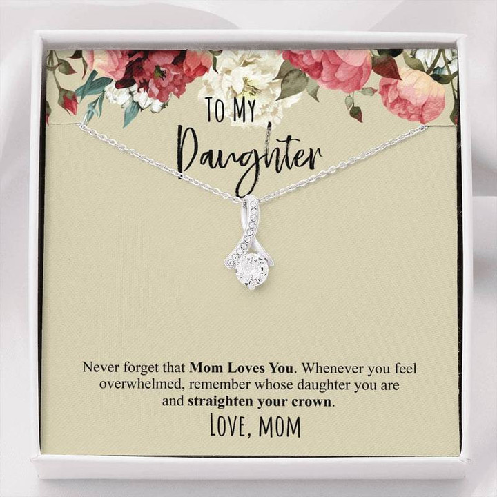 Straighten Your Crown Necklace Love Mom