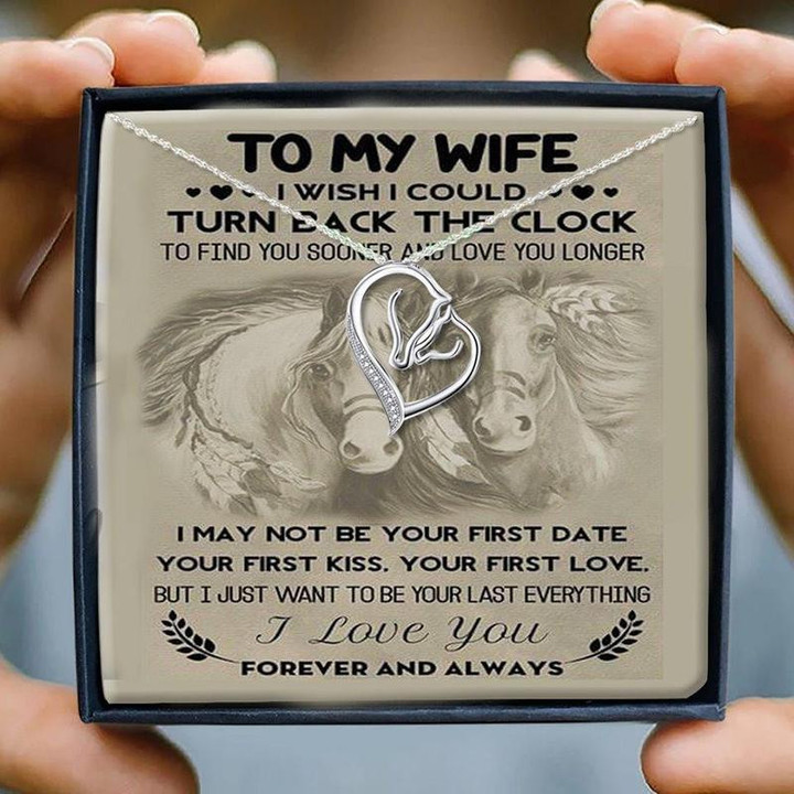 To My  Wife Horse- Forever I Love You Necklace RuddyCheeks  jewelry Best Gift Idea for your love VA000125
