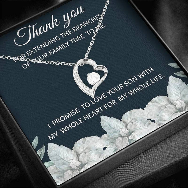 I Promise To Love Your Son With My Whole Heart Necklace Gold Finish Chain, Best Gift Idea, Christmas gifts