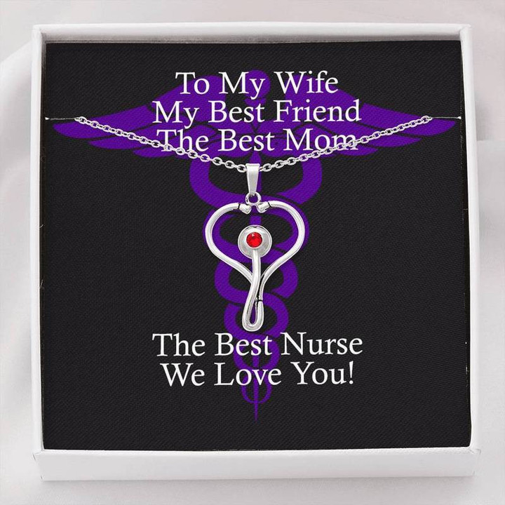 My Nurse Wife Stethoscope Necklace Gifts for Nurse, Nurse Birthday Gifts, Christmas gift for Nurses