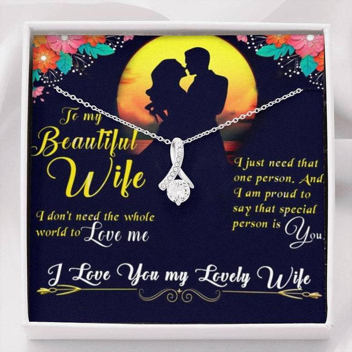 I Love You My Lovely Wife Alluring Beauty Necklace