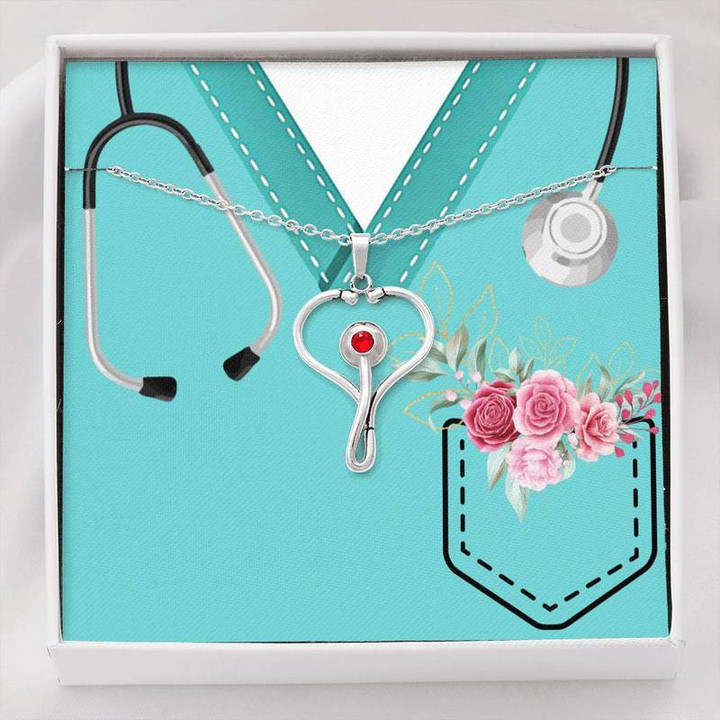 Stethoscope Necklace Gifts for Nurse, Nurse Birthday Gifts, Christmas gift for Nurses