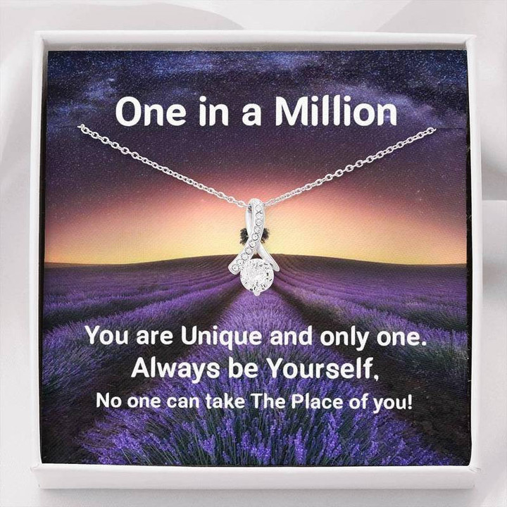 One in a million necklace, you  are unique and only one , always be yourself, no one can take the place of you.
