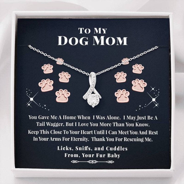 Rescue Dog Mom Thank You Necklace Gift