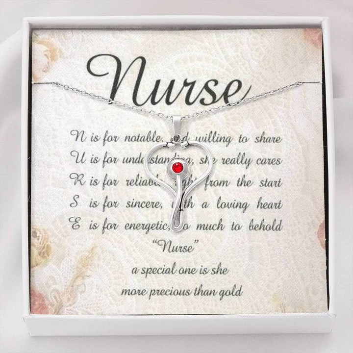 Stethoscope Necklace Gifts for Nurse, Nurse Birthday Gifts, Christmas gift for Nurses