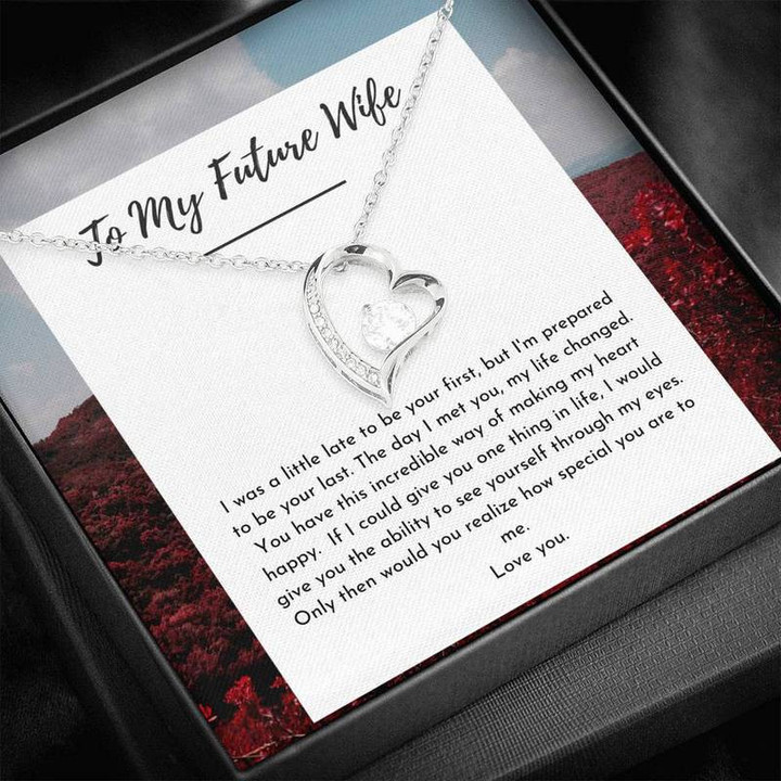 Letter To my Future Wife Plated Heart Necklace Necklace Gold Chain, Best Gift Idea, Christmas gifts, Birthday gift