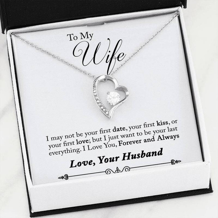 Forever Love Necklace for Wife-I Love You, Forever and Always Necklace Gold Finish Chain, Best Gift Idea, Christmas gifts