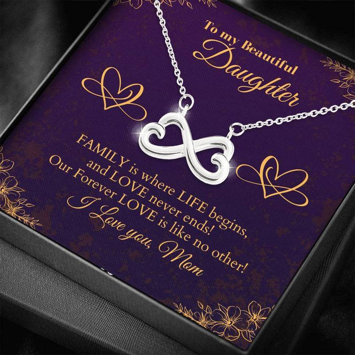 Forever Love ... Mom & Daughter! Necklace Gold Finish Chain, Best Gift Idea, Christmas gifts