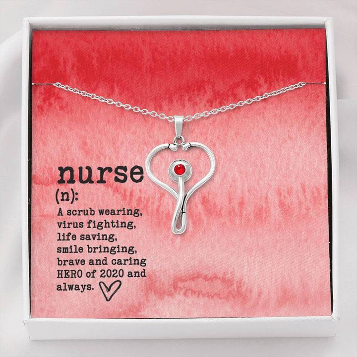 Celebrating Nurses Stethoscope Necklace Gifts for Nurse, Nurse Birthday Gifts, Christmas gift for Nurses