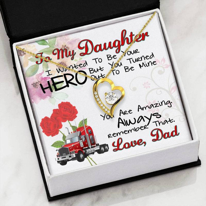 TRUCKER'S DAUGHTER - FOREVER LOVE NECKLACE Gift for Christmas, Gift idea for family,Jewelry Made in US