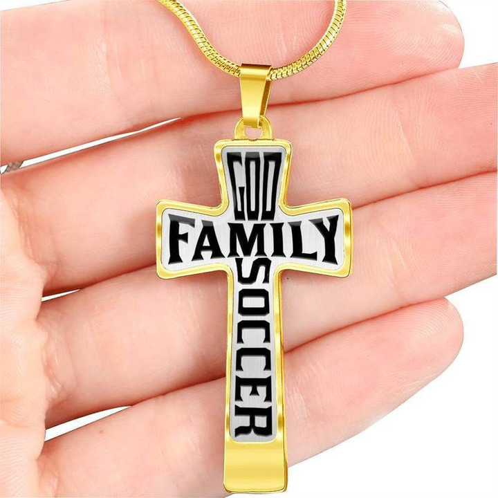 God Family Soccer Luxury Necklace (Silver)