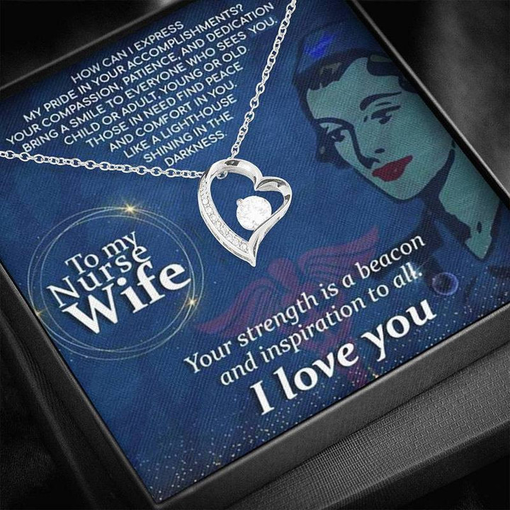 To My Nurse Wife | Best  gift for Nurse Wife | Forever Love Necklace Necklace Gold Chain, Best Gift Idea, Christmas gifts, Birthday gift