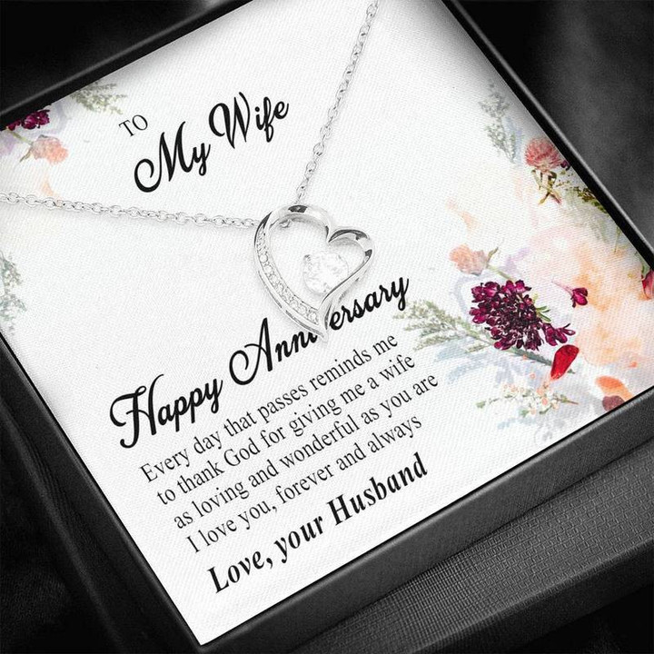 Forever Love Anniversary Necklace from Husband Necklace Gold Finish Chain, Best Gift Idea, Christmas gifts