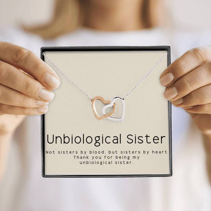 Unbiological Sister Necklace Soul Sister Sorority Sister Sister in Law Necklace Silver Gold Chain, Best Gift Idea, Christmas gifts, Birthday gift