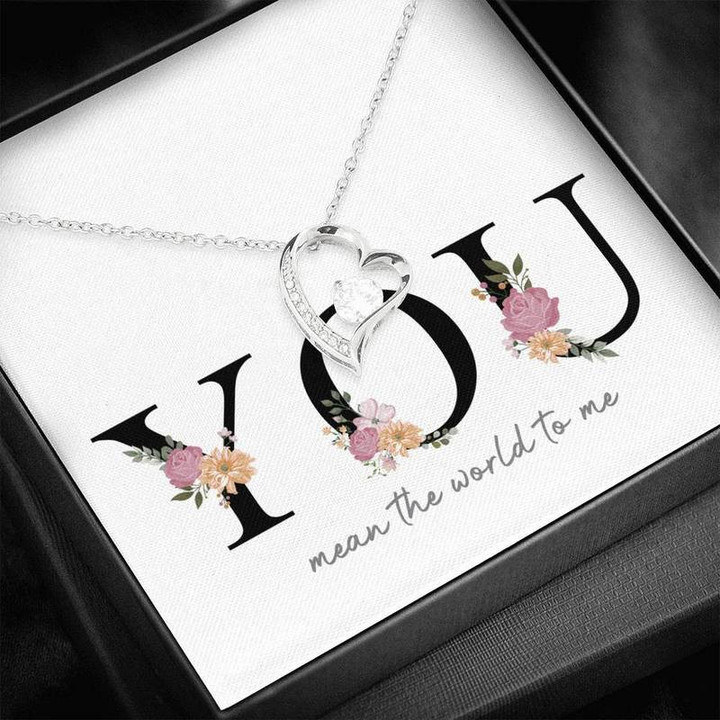 You mean the world ((Forever Love Necklace) Necklace Gold Chain, Best Gift Idea, Christmas gifts, Birthday gift