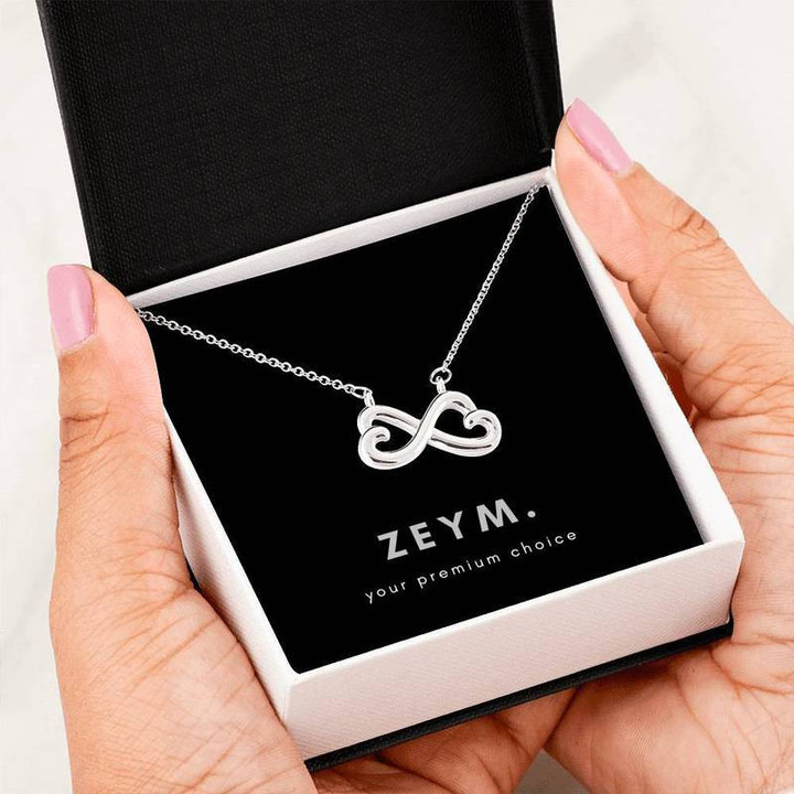 ZEYM Infinity Necklace Gift for Christmas, Gift idea for family,Jewelry Made in US