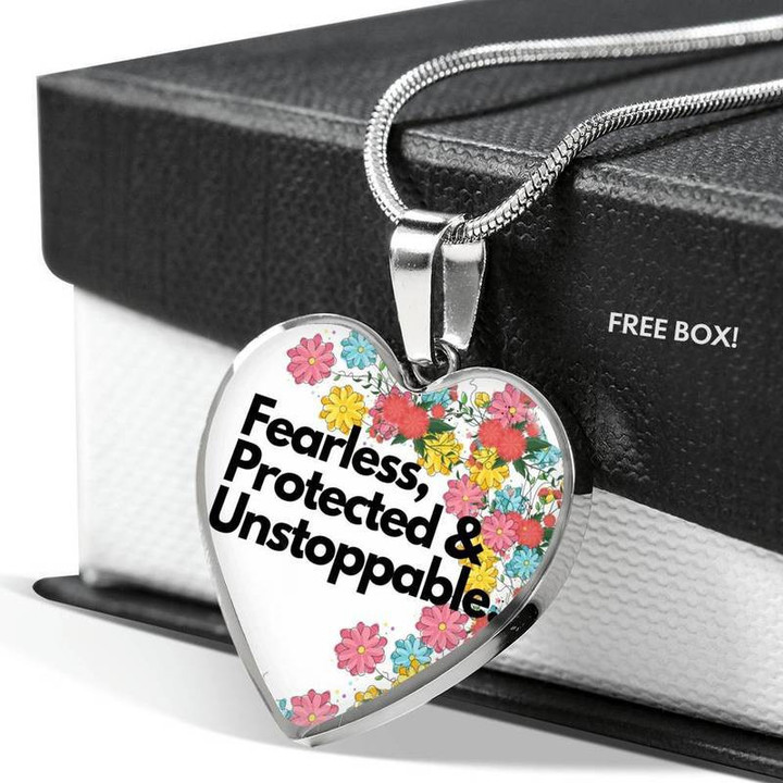 Fearless, Protected & Unstoppable Heart Necklace