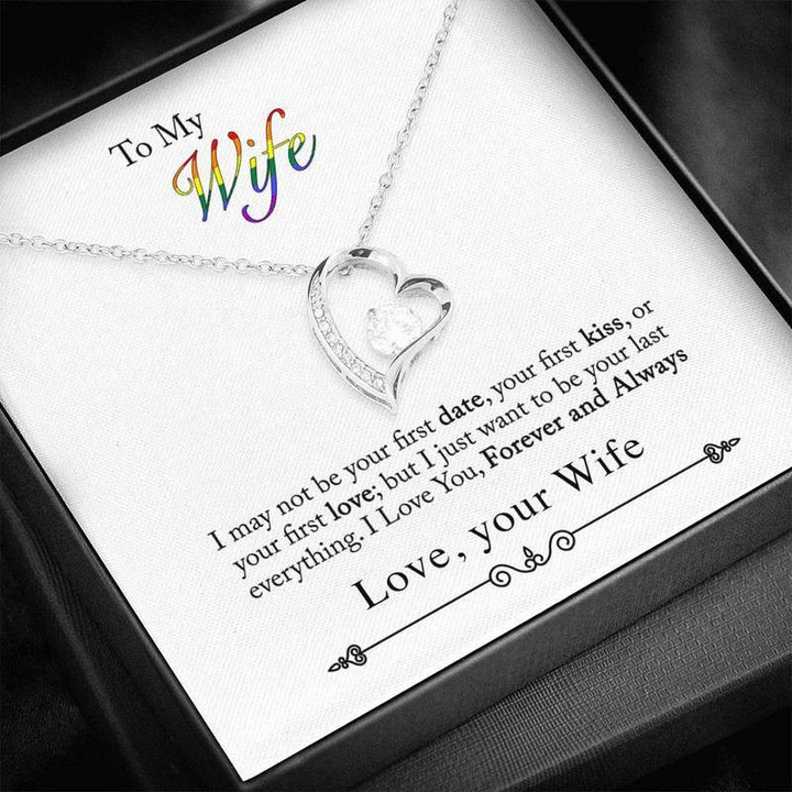 To My Wife I May Not Be Your First Date Necklace Gold Chain, Best Gift Idea, Christmas gifts, Birthday gift