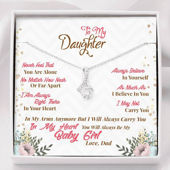 Alluring Daughter Necklace Daughter Never Feel Alone