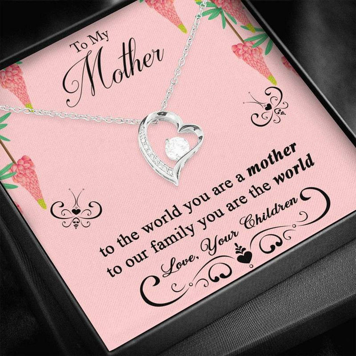 To My Mother Forever Love Necklace Gift For Best Mom Necklace Gold Chain, Best Gift Idea, Christmas gifts, Birthday gift
