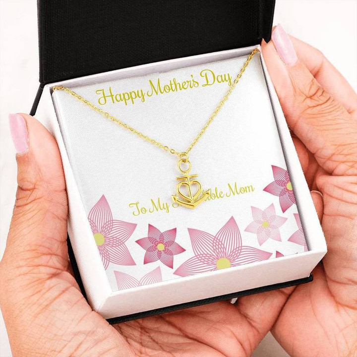 To My Incredible Mom Anchor Necklace Steel/Gold Chain, Best Gift Idea, Christmas gifts, Birthday gift