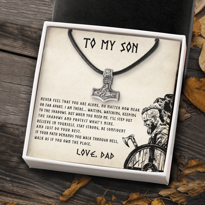 To My Son - Believe In Yourself - Viking Dad To Son Gift - Viking Hammer