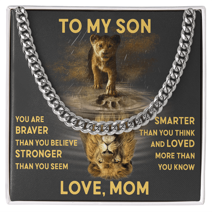 To my son, Love mom - Cuban Link Chain