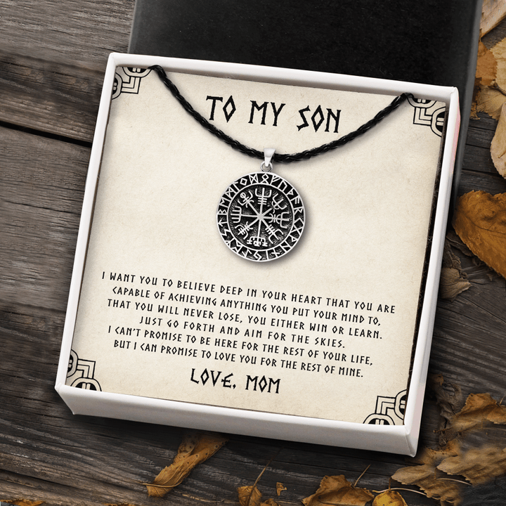 To My Son - Never Lose - Love Mom - Viking Compass
