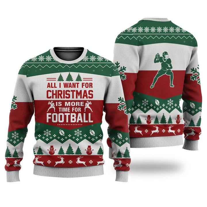 Football All I Want For Christmas Sweater Christmas Knitted Print Sweatshirt - Best Gift For Christmas, Noel Malalan - Christmas Signature Sweater 2022