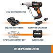 Worx Switch-driver 2 In 1 Cordless Drill And Driver With Precise Electronic Torque Control Kit, 67 Pieces
