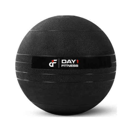 Day 1 Fitness Weighted Slam Ball, No Bounce Medicine Ball, 50 lbs, Black