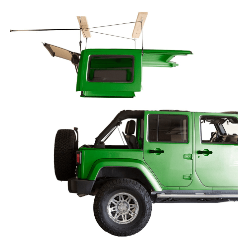 Harken Hardtop Overhead Garage Storage Hoist For Jeep Wrangler And Ford Bronco, 10 ft Ceiling, T Knobs