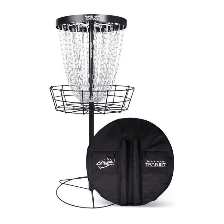 MVP Disc Sports Black Hole Pro 24 Chain Disc Golf Basket with Transit Bag
