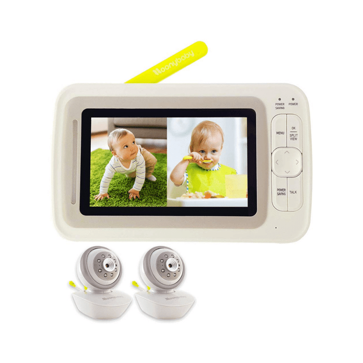 Moonybaby Split 60 Video Baby Monitor 2 Cameras, 4.3 Inches Large Monitor-Toolcent®