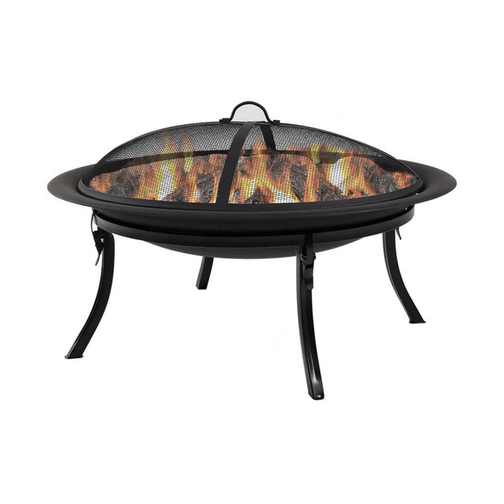 Sunnydaze Portable Outdoor Folding Fire Pit With Carrying Case, 29 Inch-Toolcent®