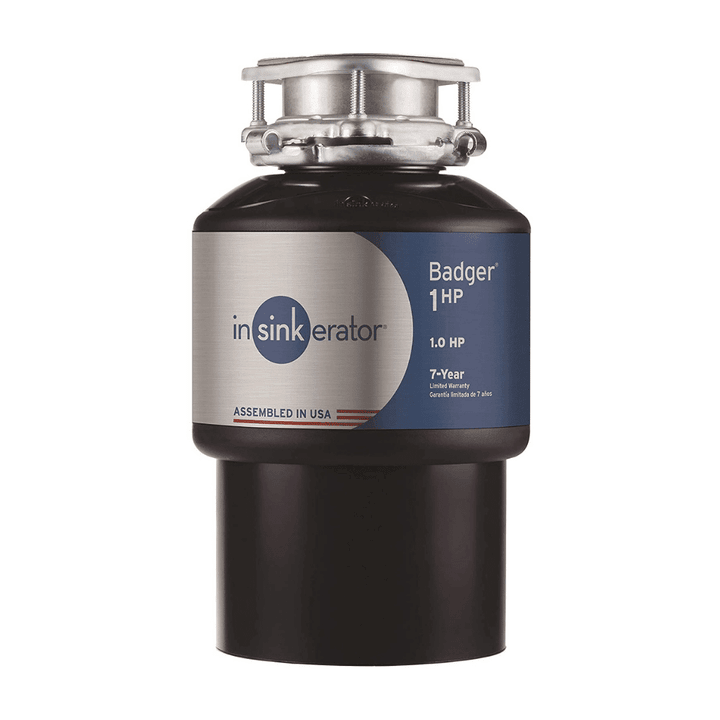 InSinkErator Garbage Disposal, Badger 1 HP Continuous Feed, Black-Toolcent®