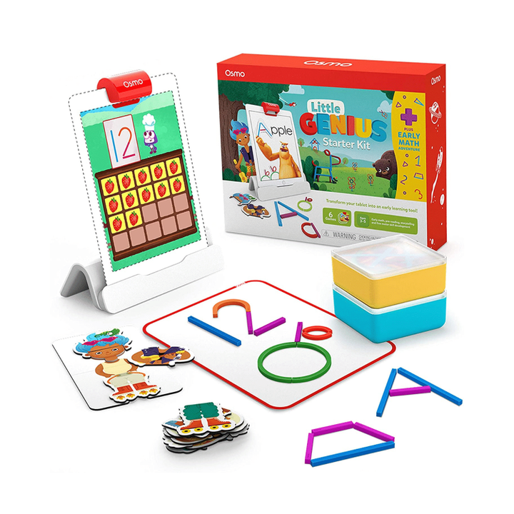 Osmo Little Genius Starter Kit For iPad + Early Math Adventure 6 Hands-On Educational Games