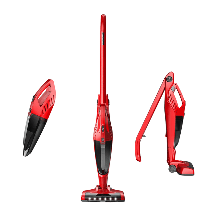 Orfeld 4 In 1 Stick Cordless Vacuum Cleaner with HEPA Filter, Red