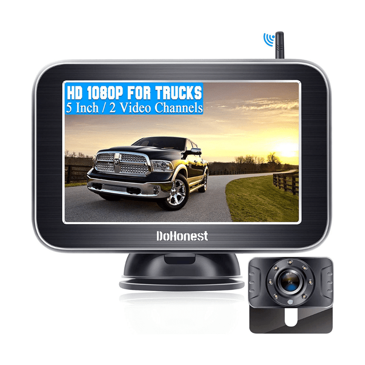 Dohonest Wireless Backup Camera Hd 1080p With 5“ Split Screen System