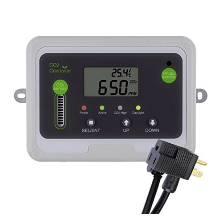 CO2Meter RAD-0501 Day Night CO2 Monitor and Controller for Greenhouses, Grey