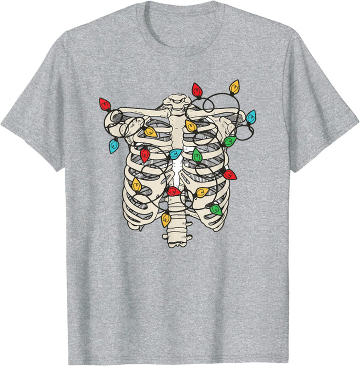Skeleton Christmas Funny Dead Inside T-Shirt