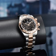 PAGANI DESIGN 2021 New Chocolate 1644 Rose Gold Luxury Quartz watch for men Automatic date Wristwatch sport Chronograph clock PD-1644 ROSE GOLD