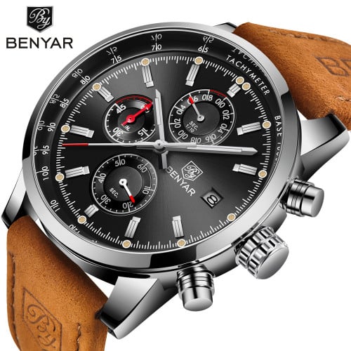 BENYAR Watches Men Luxury Brand Quartz Watch Fashion Chronograph Watch Reloj Hombre Sport Clock Male Hour Relogio Masculino BY-5102