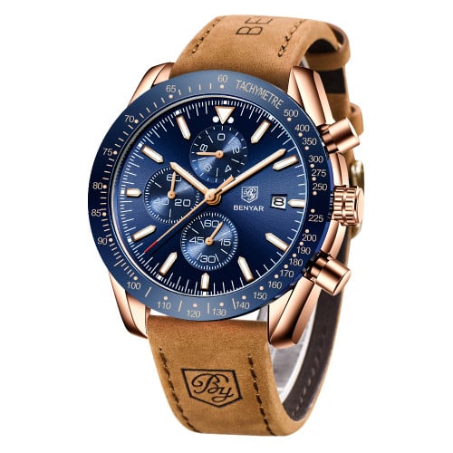 BENYAR Men Watches Brand Luxury Silicone Strap Waterproof Sport Quartz Chronograph Military Watch Men Clock Relogio Masculino BY-5140