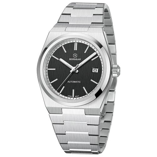 BERSIGAR Men's Automatic Watches 40mm Glass AR CoateMM Stainless Steel Mechanical Wristwatches Sapphird Watches 10bar Waterproof BG-1753