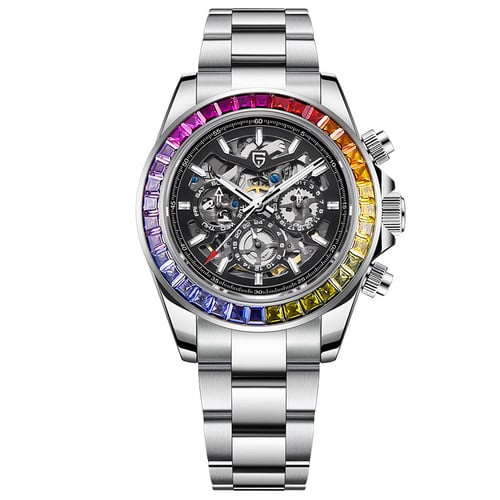 PAGANI DESIGN Men's Automatic Watches HZ 2196G Movement Stainless Steel Mechanical Wristwatches Sapphird Glass Watches 10bar Waterproof Men's watches PD-1777