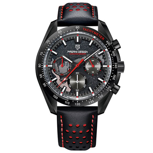 Pagani Design New Men's Wristwatch Casual Sports Quartz Clock Genuine Leather Strap Stainless Steel 100M Waterproof Reloj Hombre PD-1779