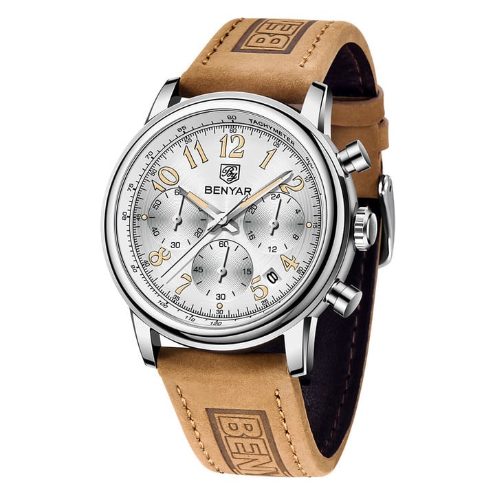 Wristwatches Quartz Watch Men Military Chronograph BENYAR Mens Watches Reloj Hombre Luminous Waterproof Sport Male Watches 2022 BY-5190