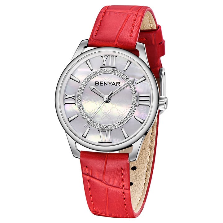 BENYAR Top Brand Luxury Women Watches Fashion Ladies Rhinestone Quartz Watch Waterproof Watch Simple Clock Relogio Feminino BY-5162